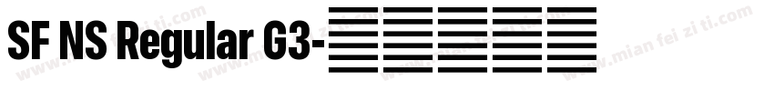 SF NS Regular G3字体转换